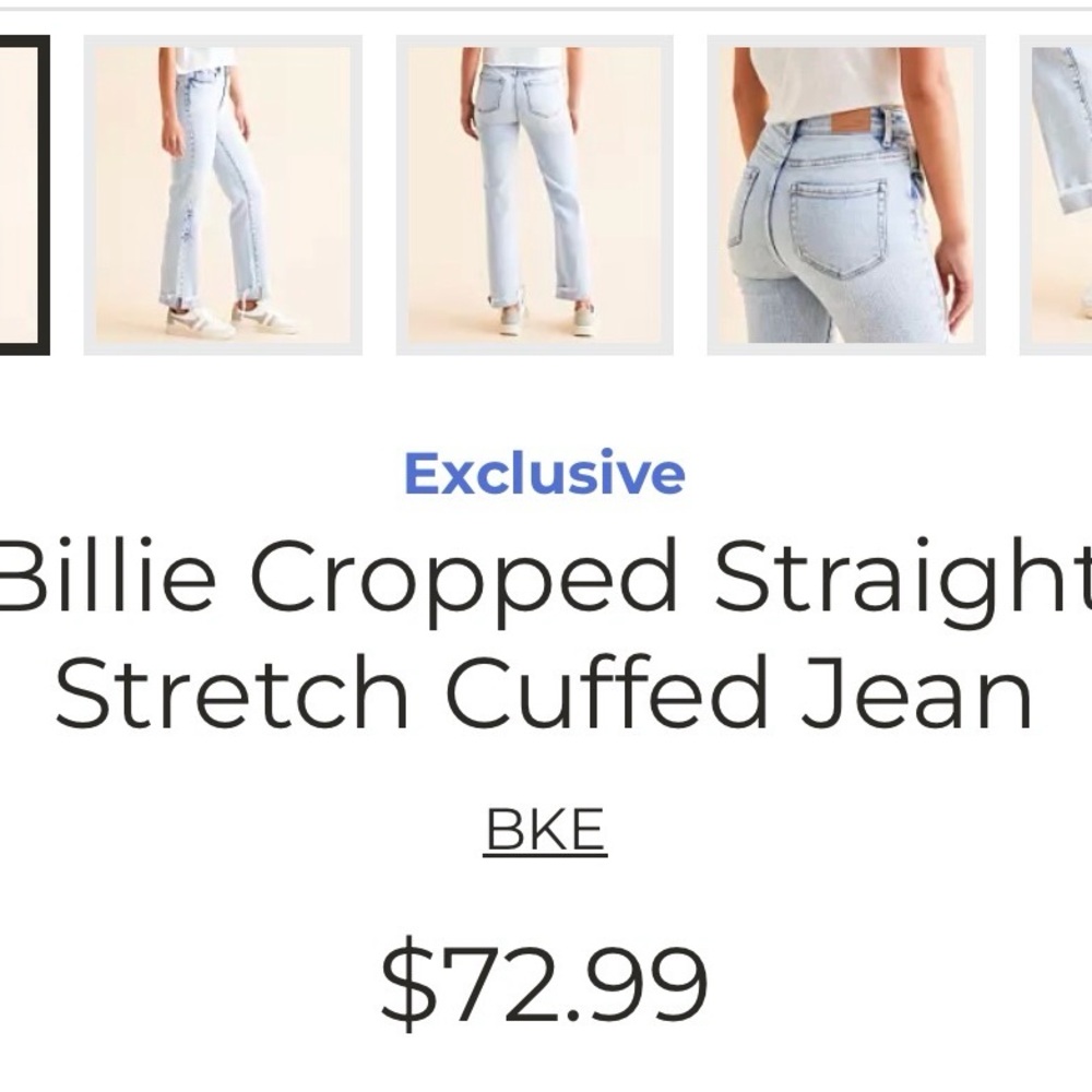 BKE Women's Sky Blue Ankle Jeans